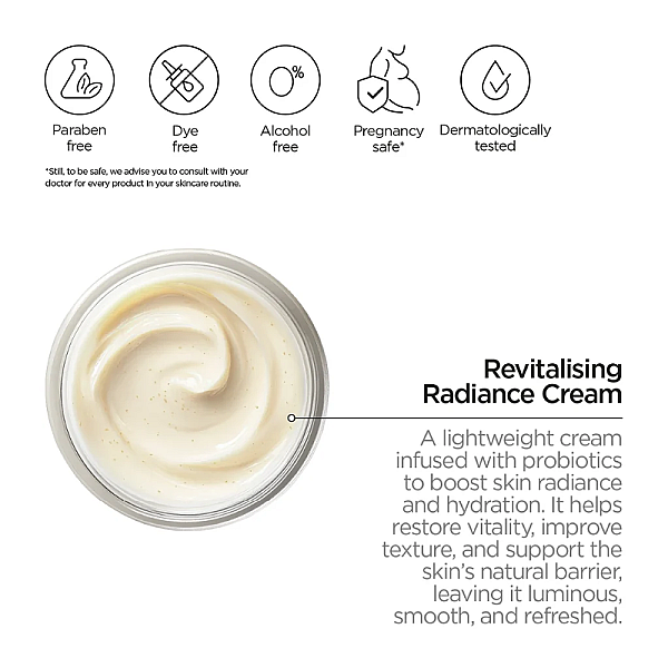 Crema revitalizanta pentru luminozitate Skintreats Biotic Revitalising Radiance Cream