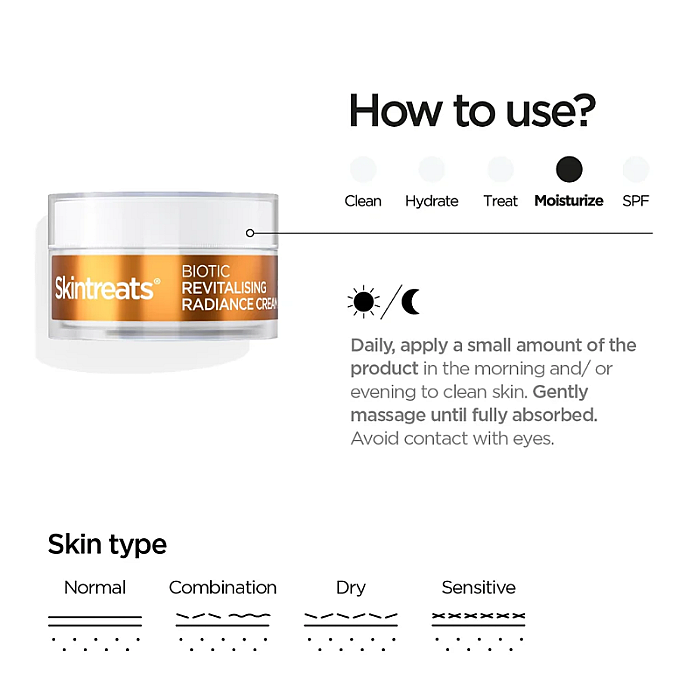 Crema revitalizanta pentru luminozitate Skintreats Biotic Revitalising Radiance Cream