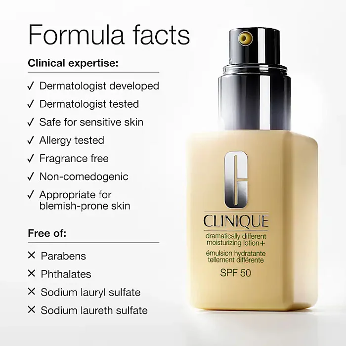 Lotiune hidratanta pentru ten mixt si gras cu SPF50 Dramatically Different Moisturizing Lotion+