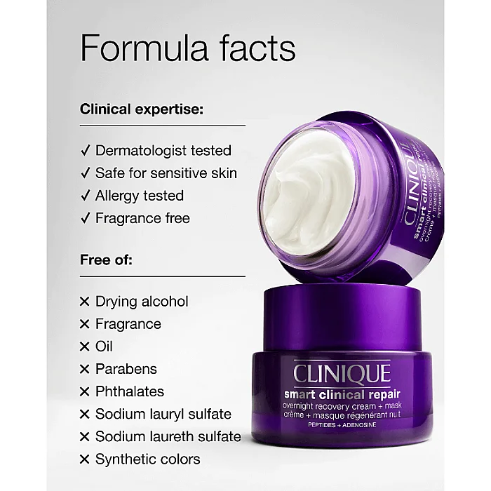Crema de noapte anti-rid Smart Clinical Repair Overnight Recovery Cream + Mask