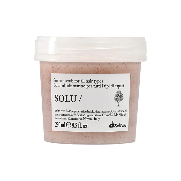 Scrub cu sare de mare pentru curatarea profunda a scalpului SOLU Sea Salt Scrub