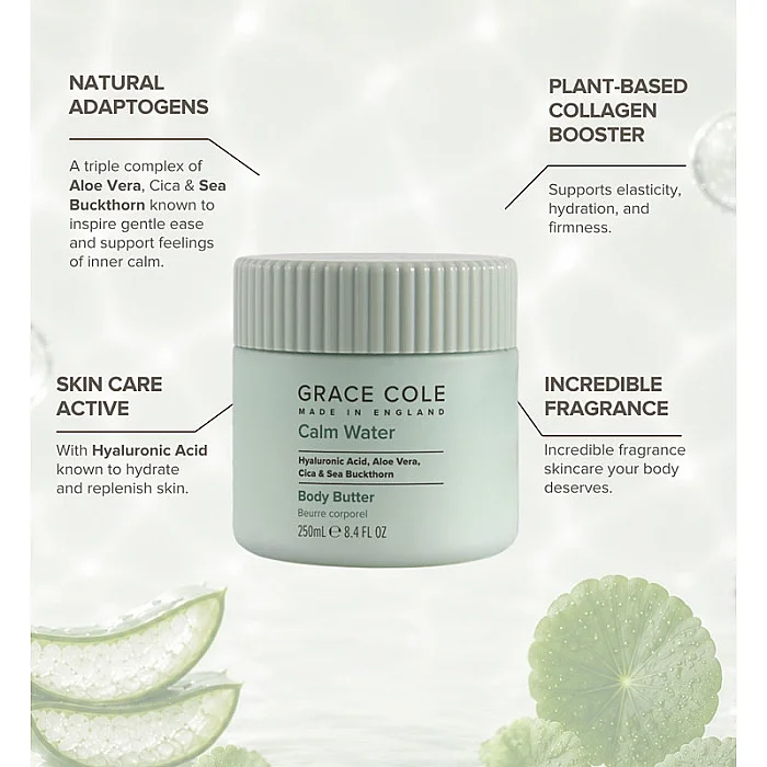Unt de corp cu Acid Hialuronic si Aloe Vera Calm Water Body Butter