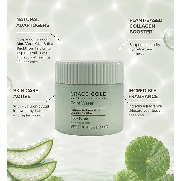 Scrub de corp cu Acid Hialuronic si Aloe Vera Calm Water Body Scrub