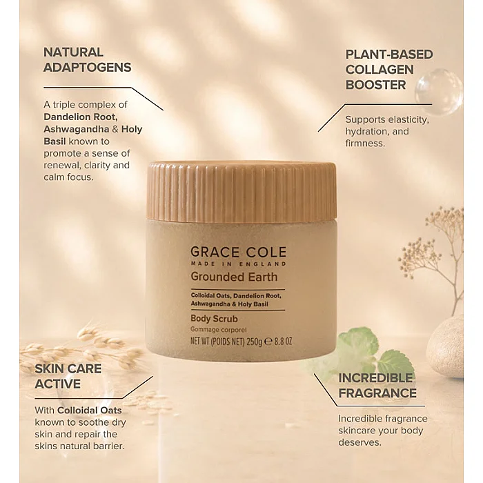 Scrub de corp cu Ovaz si Ashwagandha Grounded Earth Body Scrub