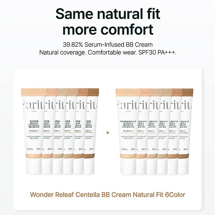 BB Cream cu SPF30 Wonder Releaf Centella Cream Natural Fit